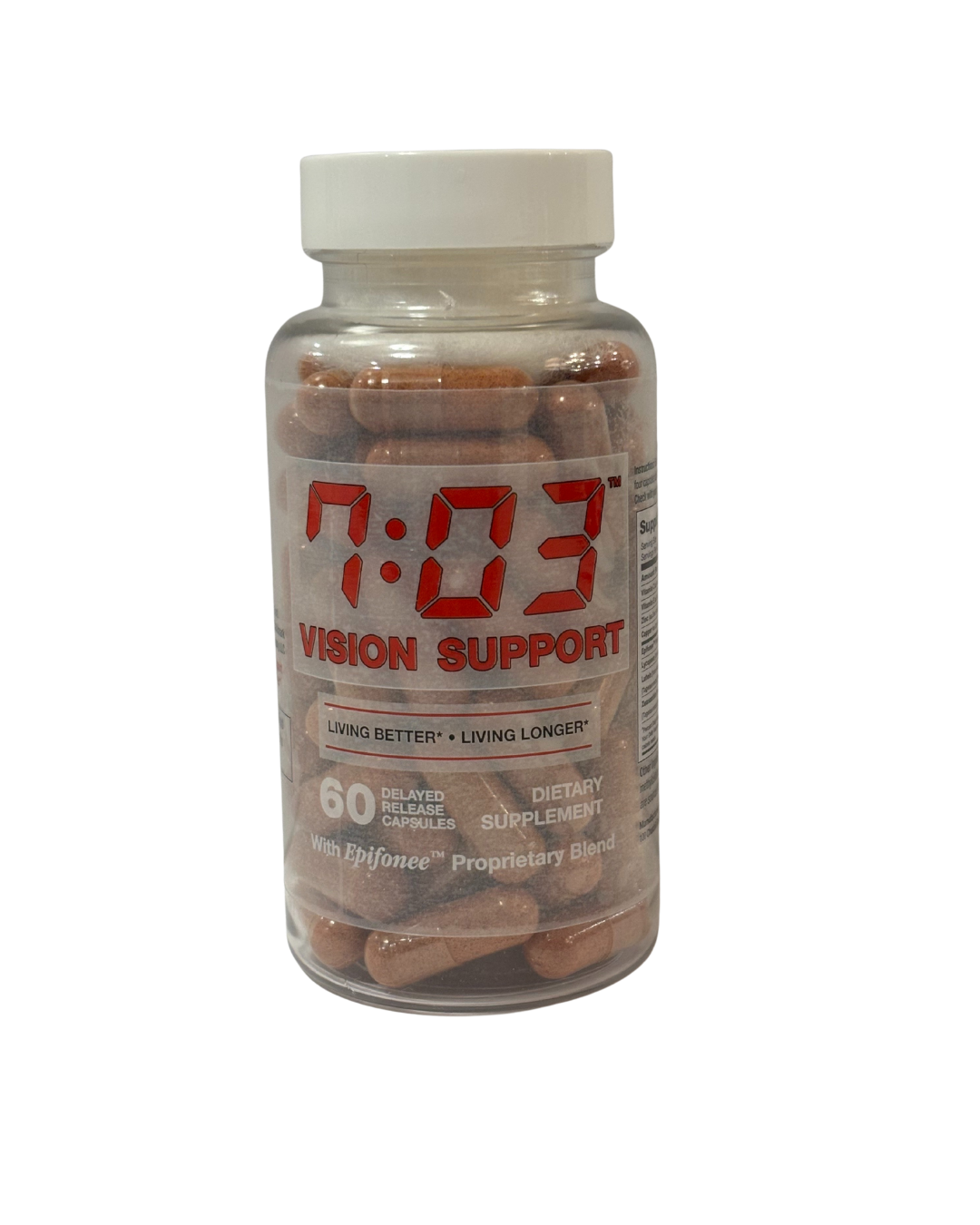 7:03 Vision Support Dietary Supplement – Vitamin C, Vitamin E, Zinc, Copper, Lutein, Lycopene & Zeaxanthin – Delayed Release Capsules – 60 Count